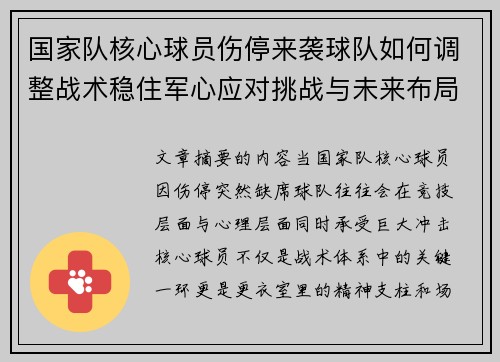 国家队核心球员伤停来袭球队如何调整战术稳住军心应对挑战与未来布局 国家队核心球员伤停来袭球队如何调整战术稳住军心应对挑战与未来布局